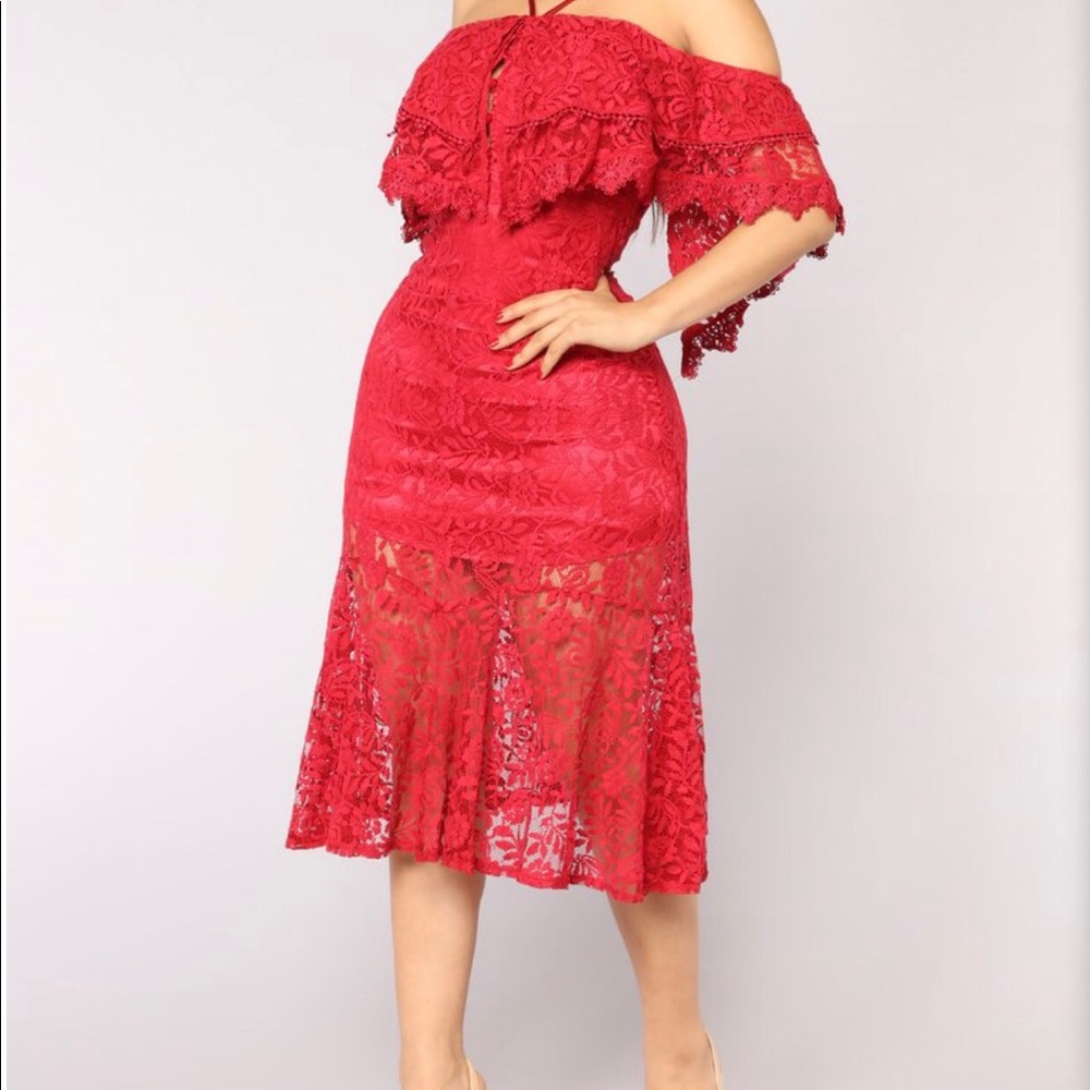 Red Fashion Nova Dress